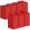 GREEN LIFESTYLE Shop Towels 12" x 14" 150 Pack - Red Cotton Shop Towels, Cleaning Rags, Reusable Shop Rags, Absorbent Terry Cloth Towels for Garage, Automotive and Home Use