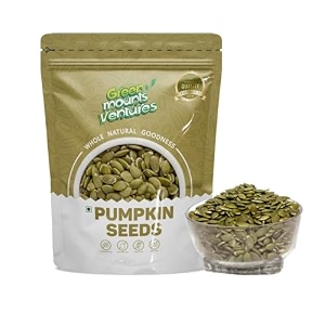 green mounts ventures pumpkin seeds 100gm natural raw  rich in protein and minerals seeds for smoothies oatmeal salads amp baking  natural plant-based nutrition