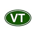 Green Oval VT Vermont Sticker Decal Self Adhesive Vermont Oval vt Euro Oval 6.00" Wide
