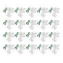 Green Ribbon Awareness Pins - Wholesale Pack Pins for Cerebral Palsy, Glaucoma, Mental Health, Bipolar Disorder, Organ Donation, Liver Cancer- Perfect for Gift-Giving and Fundraising