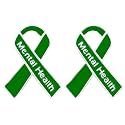 Green Ribbon Awareness Pins - Wholesale Pack Pins for Cerebral Palsy, Glaucoma, Mental Health, Bipolar Disorder, Organ Donation, Liver Cancer- Perfect for Gift-Giving and Fundraising