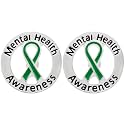 Green Ribbon Awareness Pins - Wholesale Pack Pins for Cerebral Palsy, Glaucoma, Mental Health, Bipolar Disorder, Organ Donation, Liver Cancer- Perfect for Gift-Giving and Fundraising