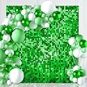 Green Shimmer Wall Sequin Backdrop - 36 Panels for Birthday Wedding Party Decorations