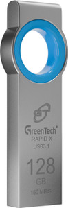 green tech gt-rapid-x 32gb 128 gb pen drive compatible with mobile desktop computer laptop television audio player usb 31 metal case