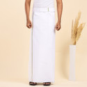 GREEN TEE men white dhoti Solid Men Dhoti
