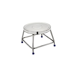 green touch round stainless steel stool for homebathroomofficecompanyindustrieshotel multipurpose - 12 cm silver