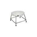 Green Touch Round Stainless Steel Stool For Home/Bathroom/Office/Company/Industries/Hotel Multipurpose - 12 Cm, Silver