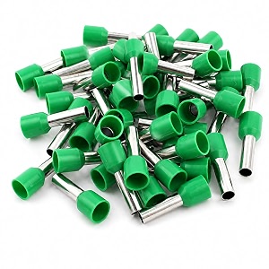 greenartz 6 sqmm bootlace ferrules 100 pcs green insulated wire end terminals copper crimp ferrules tin plated cable end sleeves for electrical wiring amp distribution boards