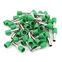 GREENARTZ 6 SQMM Ferrules 200 PCS, Green Insulated Wire End Terminals, Copper Crimp Ferrules, Tin Plated Cable End Sleeves for Electrical Wiring &amp; Distribution Boards