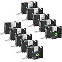 GREENCYCLE 10 Pack TZe-S141 TZ-S141 18mm 0.7" Extra Strength Label Maker Tape Compatible for Ptouch Laminated TZe-141 TZ-141 Black on Clear Label Tape for PT-1600 PT-1700 PT-170K PT-1750