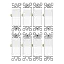 Greencycle 3 Way Light Switch,Three Way Single Pole Switches, 15A 120-277V Rocker Paddle Wall Switch,On Off Switches, Self-Grounding, UL Certified,Residential and Commercial Grade,White,8PK