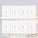Greencycle 60W 24V LED Driver and Dimmer Switch 8PCS,Compatible with Only 24VDC LED Strip Lights and Fixtures,Single Integrated Unit, Converts 120V AC to 24V DC, Neutral Wire Required, ETL
