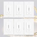Greencycle 60W 24V LED Driver and Dimmer Switch 6PCS,Compatible with Only 24VDC LED Strip Lights and Fixtures,Single Integrated Unit, Converts 120V AC to 24V DC, Neutral Wire Required, ETL