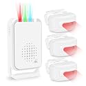 GREENCYCLE Driveway Alarm Wireless Outside, Motion Sensor Waterproof Doorbell, Wireless Motion Sensor Alarm Outdoor, Motion Detector Alarm, Protect Insides Outsides Property (1Receiver 3Sensors)