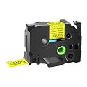 GREENCYCLE Extra Strength Label Tape TZe-S651 24mm 0.94" Laminated Yellow Compatible for Brother P-Touch TZeS651 TZ-S651 TZe TZ 1 inch Black on Yellow Label Tape for PT2730 PT9600 PTH500LI, 20 Pack