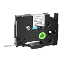 GREENCYCLE Extra Strength Label Tape TZe-S221 9mm 0.35" Laminated White Compatible for Brother P-Touch TZeS221 TZ-S221 TZe TZ 3/8 inch Black on White Label Tape for PT-D200 PT-D210 PT-D220, 20 Pack