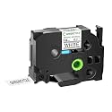 GREENCYCLE Extra Strength Label Tape TZe-S241 18mm 0.7" Laminated White Compatible for Brother P-Touch TZeS241 TZ-S241 TZe TZ 3/4 inch Black on White Label Tape for PTD400 PTD410 PTD600, 20 Pack