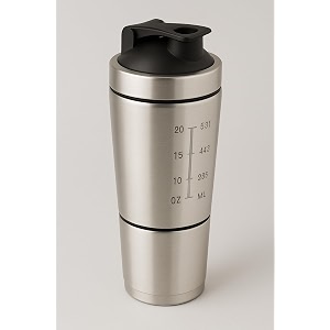greendays steel gym shaker with storage container for protein powder  double walled insulation  bpa free  leak proof 750 ml-silver