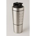 GREENDAYS Steel Gym Shaker with Storage Container for Protein Powder | Double Walled Insulation | BPA Free | Leak Proof (750 ML-Silver)