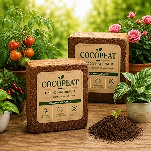 grow your own cocopeat blocks pack of 2 2 x 45-5kg  premium washed low ec coconut coir pith  expands up to 140l  organic growing medium for home garden nursery vegetables flowers