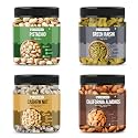 Greenest Dry Fruits &amp; Nuts Combo – 250 Gm Each | Almond, Cashew, Raisin &amp; Pistachio | All Natural, No Preservatives &amp; Added Sugar | Nutritious &amp; Delicious Badam, Kaju, Kishmish &amp; Pista – (Pack of 4)