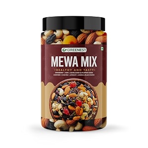 greenest dry fruits amp nuts  high energy dry fruits snack  pure healthy amp natural fit for fasting  perfect for gifting 500gm each pack of 1 mewa mix dry fruits