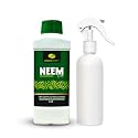 GREENFINITY 100% Cold Pressed Natural Neem Oil Concentrate 1 L For Indoor &amp; Outdoor Plants + Empty Spray Bottle|Steam Distilled | Insecticide, Fungicide, Viricide &amp; Miticide For Natural Gardening