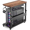 GreenForest Heavy Duty PC Stand, Gaming Computer Tower Cart with Wheels