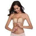 Greenhood Reusable Silicone Nipple Covers &amp; Push-Up Bra Tapes for Women | Backless, Strapless Coverage Solutions for Women &amp; Girls (Backless Bra Brown)