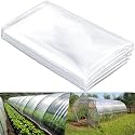 Greenhouse Plastic Sheeting, 6.5 x 19.6 FT 6 mil Clear Greenhouse Film, UV Resistant Polyethylene Film for Farms, Agriculture, Garden (6.5ft x 6.5ft)