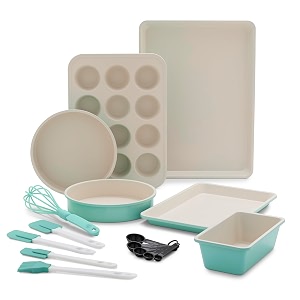 greenlife cc002429-001 ceramic baking set 12 piece turquoise