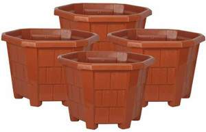 greenlove new gardening big size flower pot gamla for terrace balcony and garden plant container set