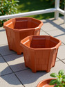 GreenLove New Gardening Big Size Flower Pot Gamla for Terrace Balcony and Garden Plant Container Set
