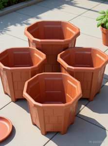 greenlove new gardening flower pot gamla for terrace balcony and garden plant container set