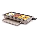 GreenPan Advanced 10.5”x 20” Electric Griddle with Warming Drawer, Ceramic Nonstick PFAS-Free Coating, Temperature Control, Easy and Versatile Countertop Meals, Dishwasher Safe, Clay