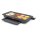 GreenPan Advanced 10.5”x 20” Electric Griddle with Warming Drawer, Ceramic Nonstick PFAS-Free Coating, Temperature Control, Easy and Versatile Countertop Meals, Dishwasher Safe, Graphite