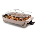 GreenPan Advanced 12” X 15” Electric Skillet with Lid, 7QT Capacity for Family Meals, Ceramic Nonstick PFAS-Free Coating, Fry, Sauté, Steam, Simmer, Sear, Stir Fry, Dishwasher Safe, Clay