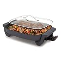 GreenPan Advanced 12” X 15” Electric Skillet with Lid, 7QT Capacity for Family Meals, Ceramic Nonstick PFAS-Free Coating, Fry, Sauté, Steam, Simmer, Sear, Stir Fry, Dishwasher Safe, Graphite