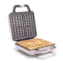 GreenPan Advanced Waffle Maker, 4-Square Belgian &amp; Classic Waffle Maker, PFAS-Free Ceramic Nonstick, Cool-Touch Handle, Overheat Protection, Easy Clean, Clay