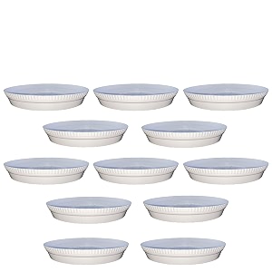 greenri 6 inches pack of 12 heavy duty plastic round planter bottom tray platesaucer detachable uv treated flower pots base plate for extra water collection - white