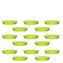 GREENRI 6 Inches (Pack of 15) Heavy Duty Plastic Round Planter Bottom Tray (Plate/Saucer), Detachable UV Treated Flower Pots Base Plate for Extra Water Collection - Green
