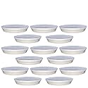 GREENRI 8 Inches (Pack of 15) Heavy Duty Plastic Round Planter Bottom Tray (Plate/Saucer), Detachable UV Treated Flower Pots Base Plate for Extra Water Collection - White
