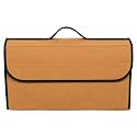 GREENSHEEP Trunk Organizer Heavy-Duty, Non-Slip with Lid Felt Storage Expandable Easy to Clean AntiSlip Utility Tool Sturdy Foldable Boot Bag for Cars, Trucks &amp; SUVs (1 Pc, Brown, Medium)