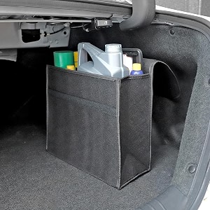 greensheep trunk organizer heavy-duty non-slip with lid felt storage expandable easy to clean antislip utility tool sturdy foldable boot bag for cars trucks amp suvs 1 pc black small