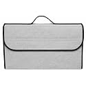 GREENSHEEP Trunk Organizer Heavy-Duty, Non-Slip with Lid Felt Storage Expandable Easy to Clean AntiSlip Utility Tool Sturdy Foldable Boot Bag for Cars, Trucks &amp; SUVs (1 Pc, Light Grey, Medium)