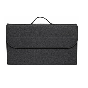 greensheep trunk organizer heavy-duty non-slip with lid felt storage expandable easy to clean antislip utility tool sturdy foldable boot bag for cars trucks amp suvs 1 pc dark grey medium
