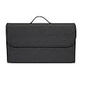 GREENSHEEP Trunk Organizer Heavy-Duty, Non-Slip with Lid Felt Storage Expandable Easy to Clean AntiSlip Utility Tool Sturdy Foldable Boot Bag for Cars, Trucks & SUVs (1 Pc, Dark Grey, Medium)