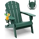 GREENVINES Folding-Adirondack-Chair, HDPE All Weather, Forest