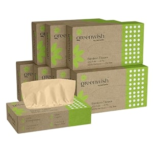 greenwish bamboo soft facial tissue box-100pulls pack of 08  100 biodegradable eco friendly and chemical free  car tissue box