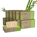 Greenwish Bamboo Soft Facial Tissue Box-100pulls (Pack of 12) | 100% Biodegradable, Eco friendly and Chemical Free | Car Tissue Box